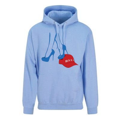 Kamala Harris Heel Stepping On Maga Hat Anti Trump Unisex Surf Hoodie