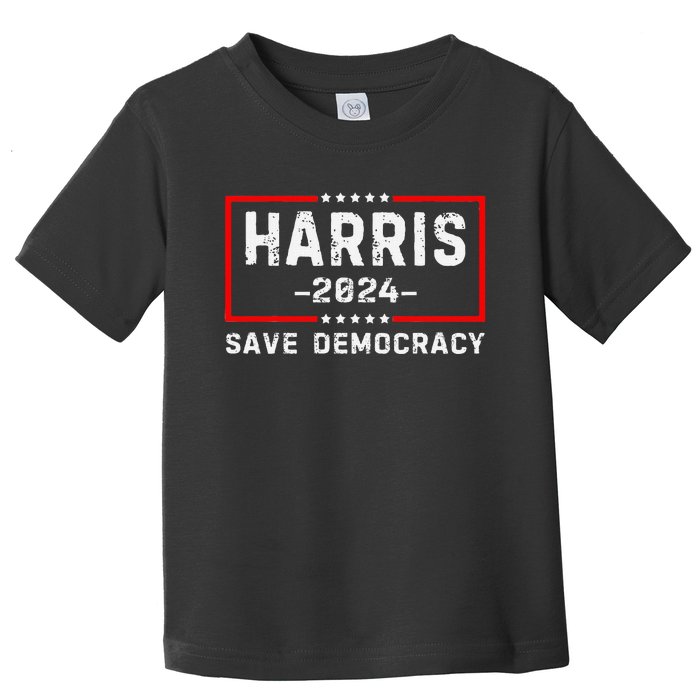 Kamala Harris Harris 2024 Us Flag Democratic President Toddler T-Shirt