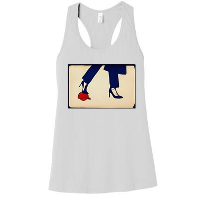 Kamala Harris Heels Stepping On Maga Hat Women's Racerback Tank