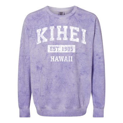 Kihei Hawaii Hi Vintage Sports Colorblast Crewneck Sweatshirt