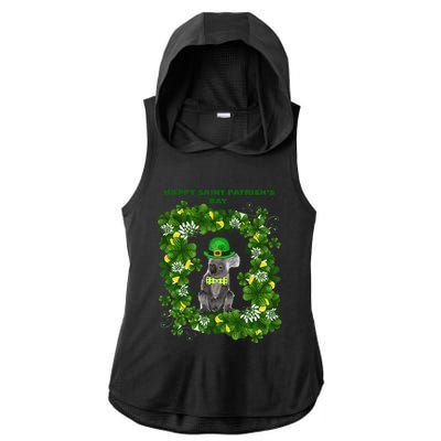 KOALAS HELP Happy Saint Patrick's Day Ladies PosiCharge Tri-Blend Wicking Draft Hoodie Tank