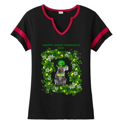 KOALAS HELP Happy Saint Patrick's Day Ladies Halftime Notch Neck Tee