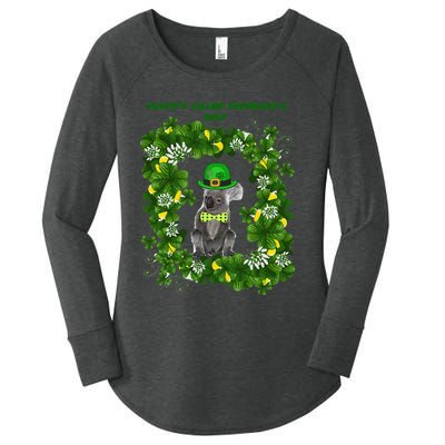 KOALAS HELP Happy Saint Patrick's Day Women's Perfect Tri Tunic Long Sleeve Shirt