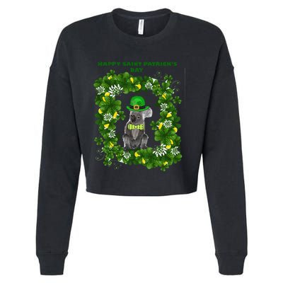 KOALAS HELP Happy Saint Patrick's Day Cropped Pullover Crew