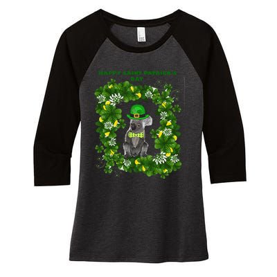 KOALAS HELP Happy Saint Patrick's Day Women's Tri-Blend 3/4-Sleeve Raglan Shirt