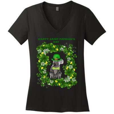 KOALAS HELP Happy Saint Patrick's Day Women's V-Neck T-Shirt