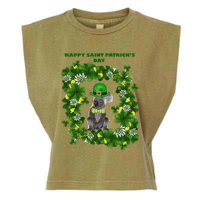 KOALAS HELP Happy Saint Patrick's Day Garment-Dyed Women's Muscle Tee