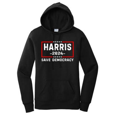 Kamala Harris Harris 2024 Us Flag Democratic President Women's Pullover Hoodie