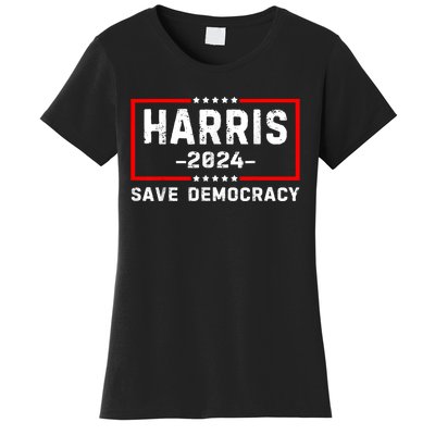 Kamala Harris Harris 2024 Us Flag Democratic President Women's T-Shirt