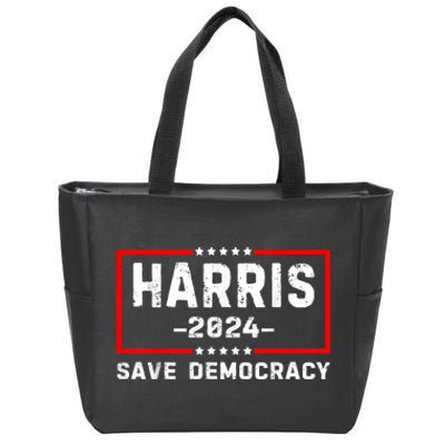 Kamala Harris Harris 2024 Us Flag Democratic President Zip Tote Bag