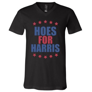 Kamala Harris Hoes For Harris V-Neck T-Shirt