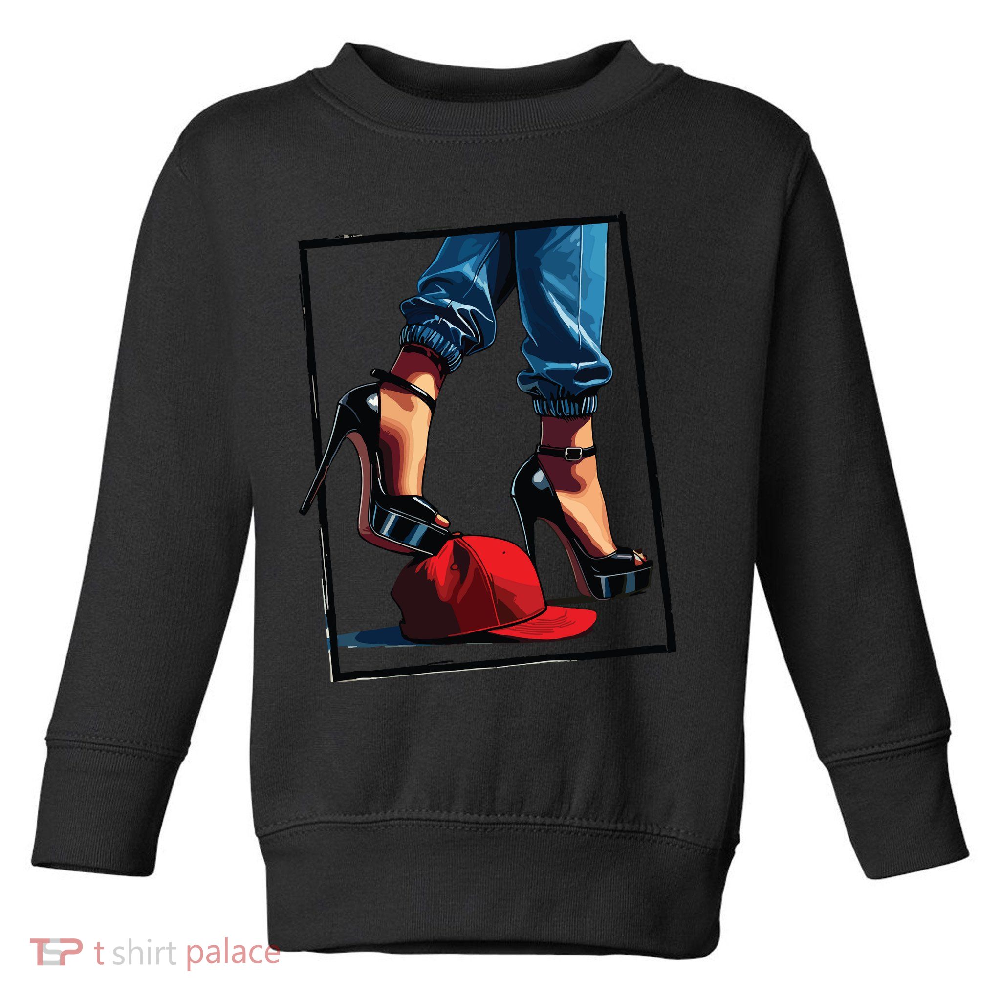 Kamala Harris Heels Stepping On Maga Hat Toddler Sweatshirt