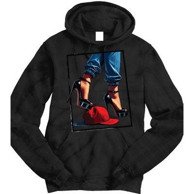 Kamala Harris Heels Stepping On Maga Hat Tie Dye Hoodie