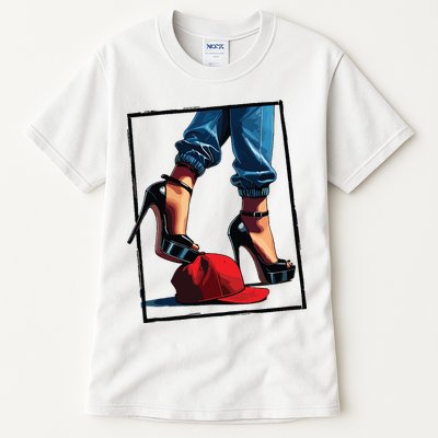 Kamala Harris Heels Stepping On Maga Hat Tall T-Shirt