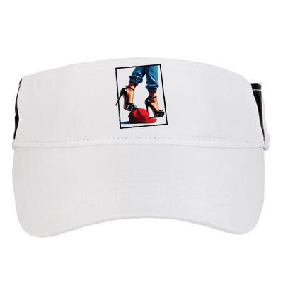 Kamala Harris Heels Stepping On Maga Hat Adult Drive Performance Visor