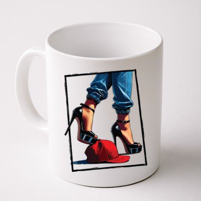 Kamala Harris Heels Stepping On Maga Hat Mug