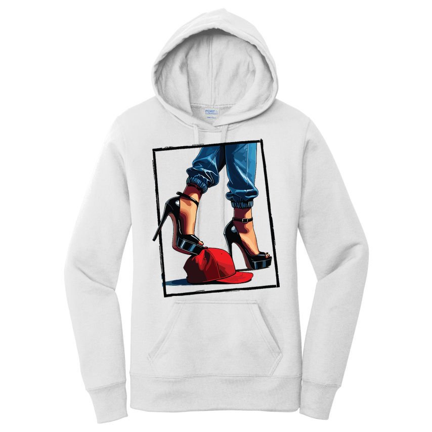 Kamala Harris Heels Stepping On Maga Hat Women's Pullover Hoodie