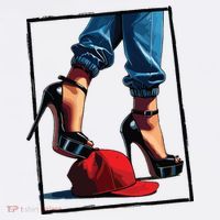 Kamala Harris Heels Stepping On Maga Hat Poster