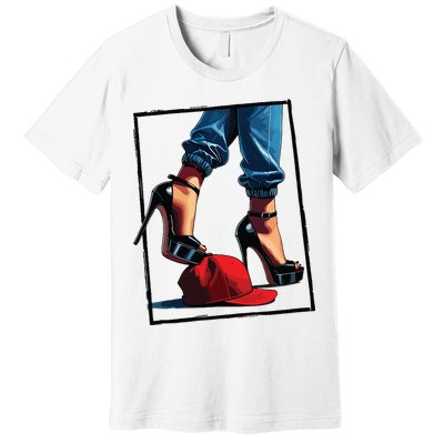 Kamala Harris Heels Stepping On Maga Hat Premium T-Shirt