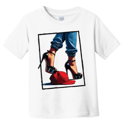 Kamala Harris Heels Stepping On Maga Hat Toddler T-Shirt