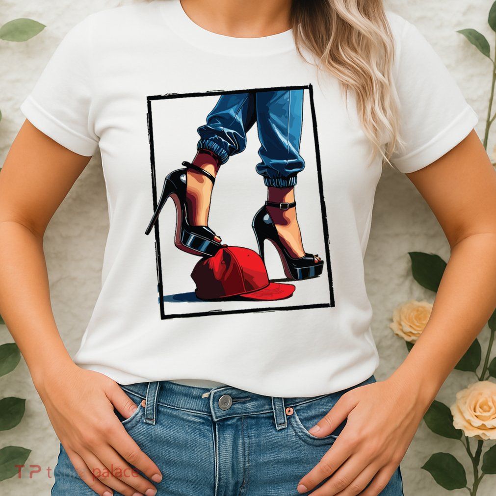 Kamala Harris Heels Stepping On Maga Hat Womens T-Shirt