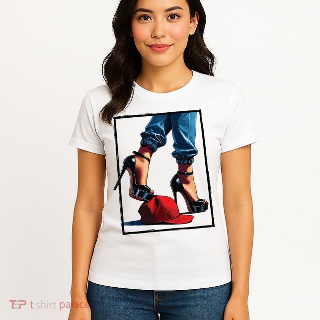 Kamala Harris Heels Stepping On Maga Hat Womens T-Shirt