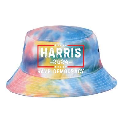 Kamala Harris Harris 2024 Us Flag Democratic President Tie Dye Newport Bucket Hat