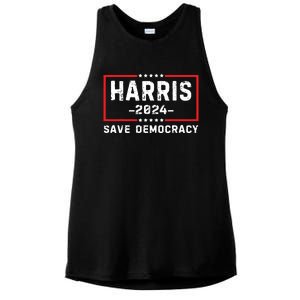 Kamala Harris Harris 2024 Us Flag Democratic President Ladies PosiCharge Tri-Blend Wicking Tank