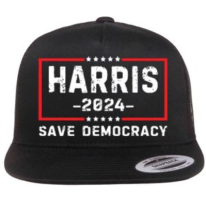 Kamala Harris Harris 2024 Us Flag Democratic President Flat Bill Trucker Hat