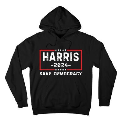 Kamala Harris Harris 2024 Us Flag Democratic President Tall Hoodie