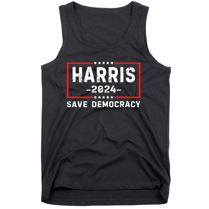 Kamala Harris Harris 2024 Us Flag Democratic President Tank Top