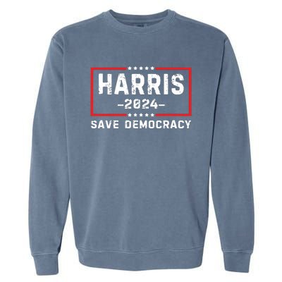 Kamala Harris Harris 2024 Us Flag Democratic President Garment-Dyed Sweatshirt