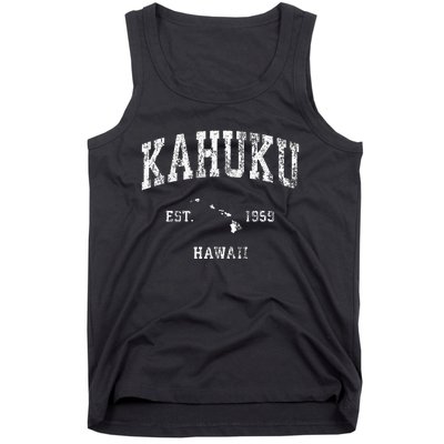 Kahuku Hawaii Hi Vintage Athletic Sports Design Tank Top