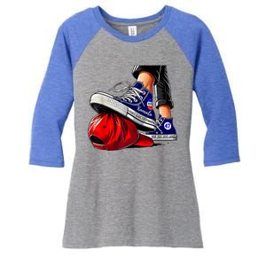 Kamala Harris High Heels Stepping On Red Maga Hat WeRe Not Going Back Vote For Women's Tri-Blend 3/4-Sleeve Raglan Shirt