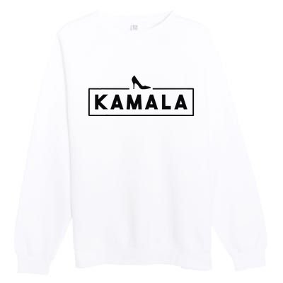 Kamala Harris High Heels Pump Shoe Premium Crewneck Sweatshirt