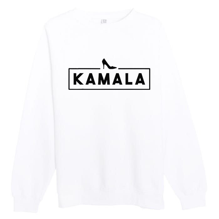 Kamala Harris High Heels Pump Shoe Premium Crewneck Sweatshirt