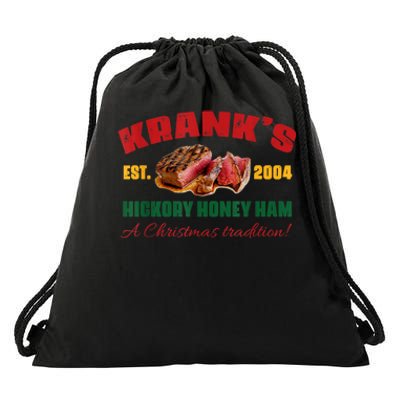 KrankS Hickory Honey Ham A Christmas Tradition Xmas Drawstring Bag