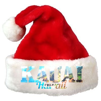 Kauai Hawaii Hawaiian Islands Surf Surfing Surfer Gift Cute Gift Premium Christmas Santa Hat