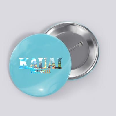 Kauai Hawaii Hawaiian Islands Surf Surfing Surfer Gift Cute Gift Button