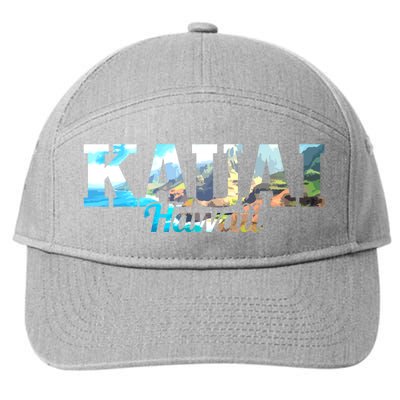 Kauai Hawaii Hawaiian Islands Surf Surfing Surfer Gift Cute Gift 7-Panel Snapback Hat