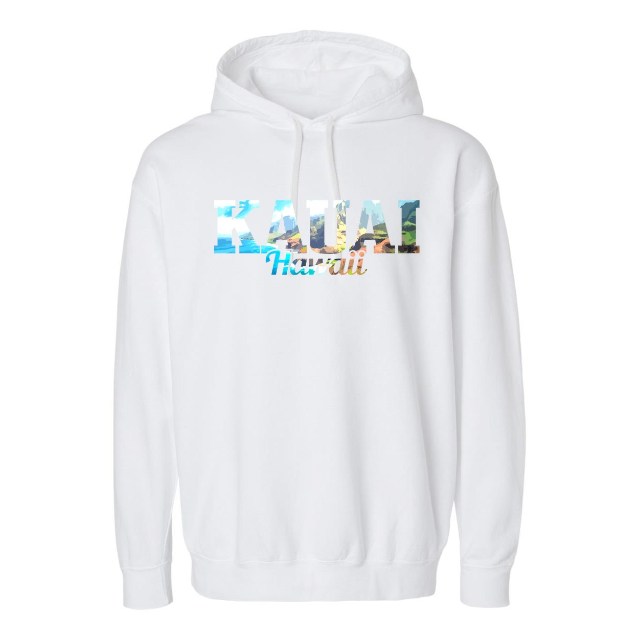 Kauai Hawaii Hawaiian Islands Surf Surfing Surfer Gift Cute Gift Garment-Dyed Fleece Hoodie