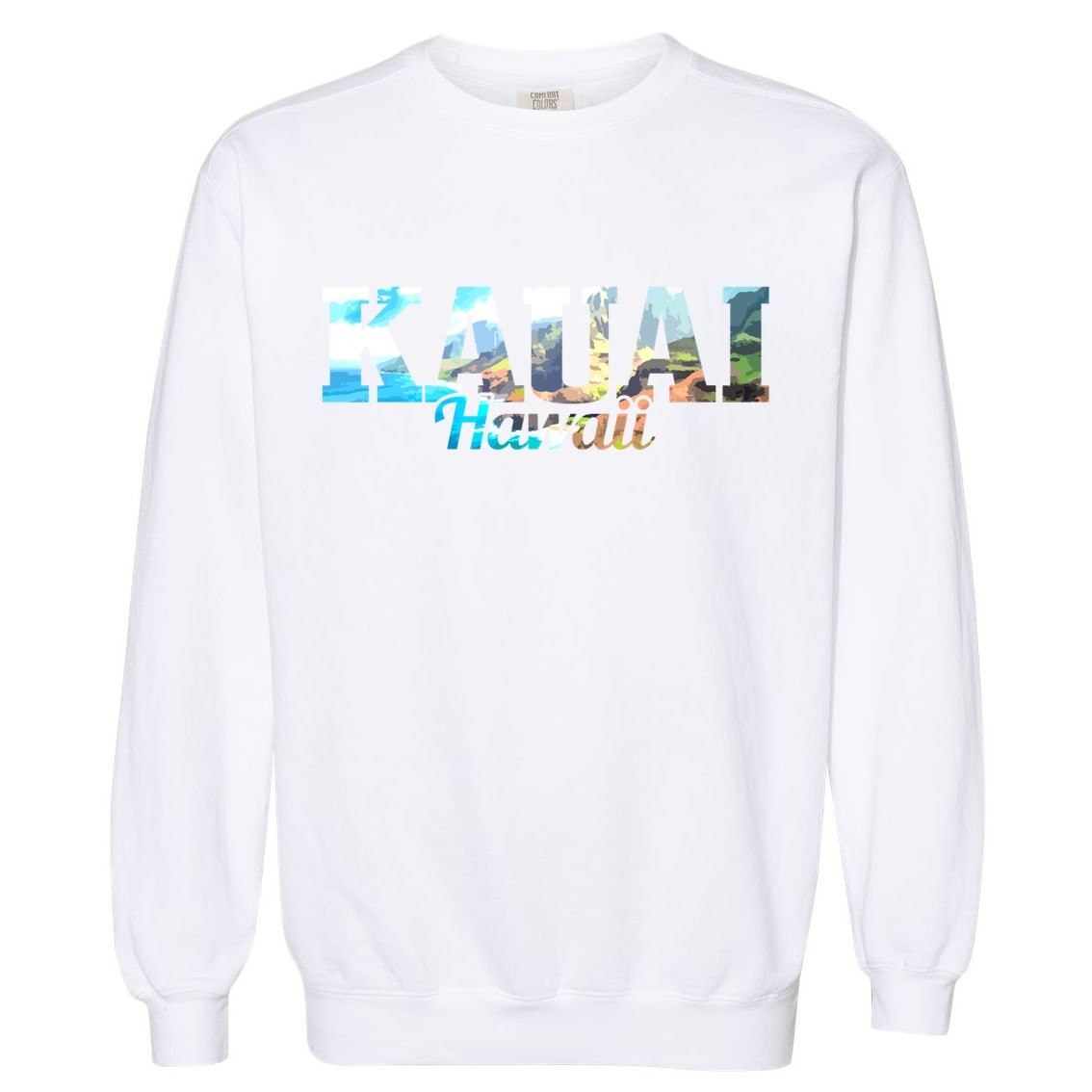Kauai Hawaii Hawaiian Islands Surf Surfing Surfer Gift Cute Gift Garment-Dyed Sweatshirt