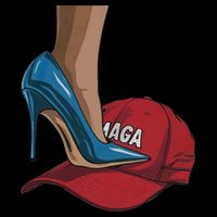 Kamala Harris Heels Stepping On Maga Hat Harris Walz 2024 16 in Basic Backpack