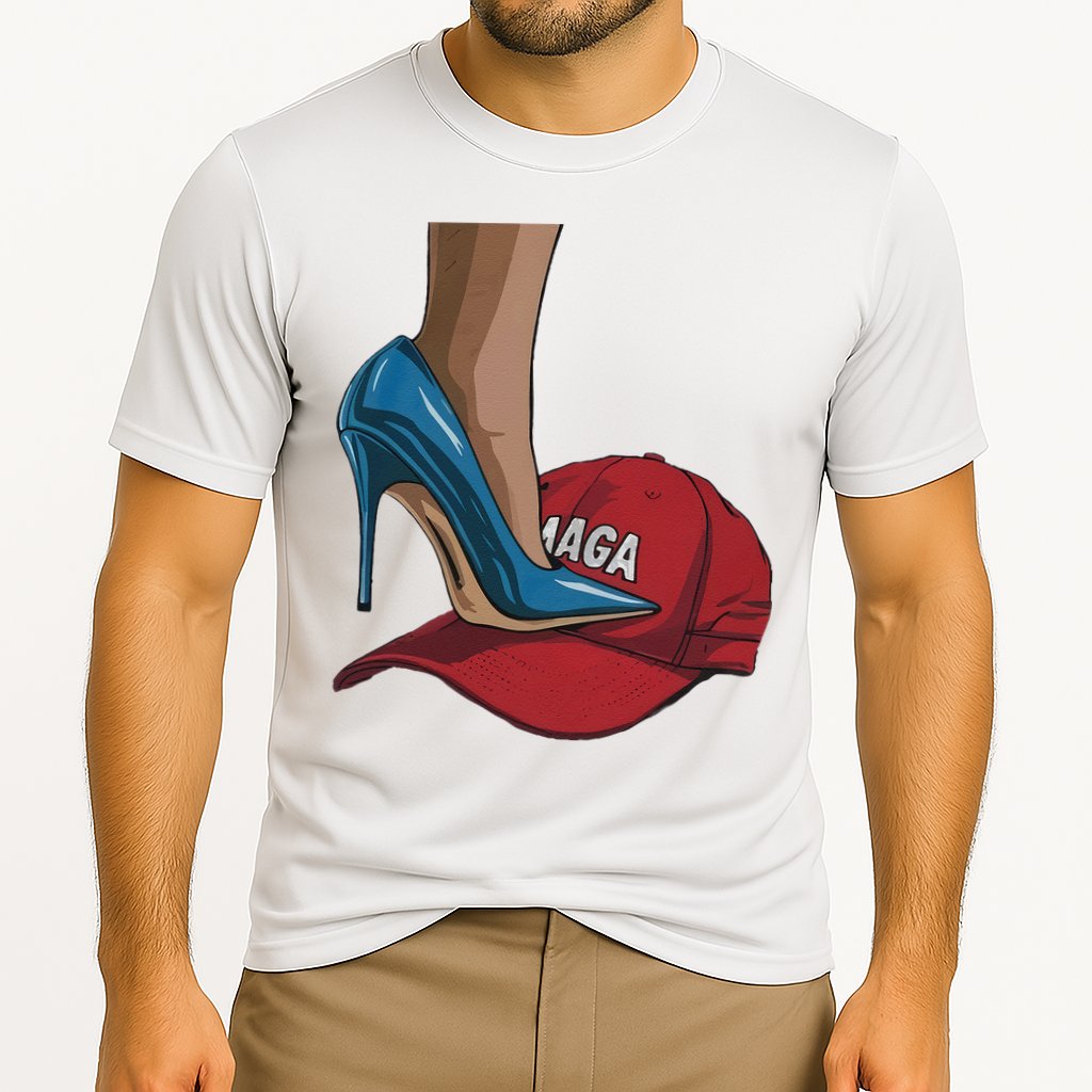 Kamala Harris Heels Stepping On Maga Hat Harris Walz 2024 Cooling Performance Crew T-Shirt
