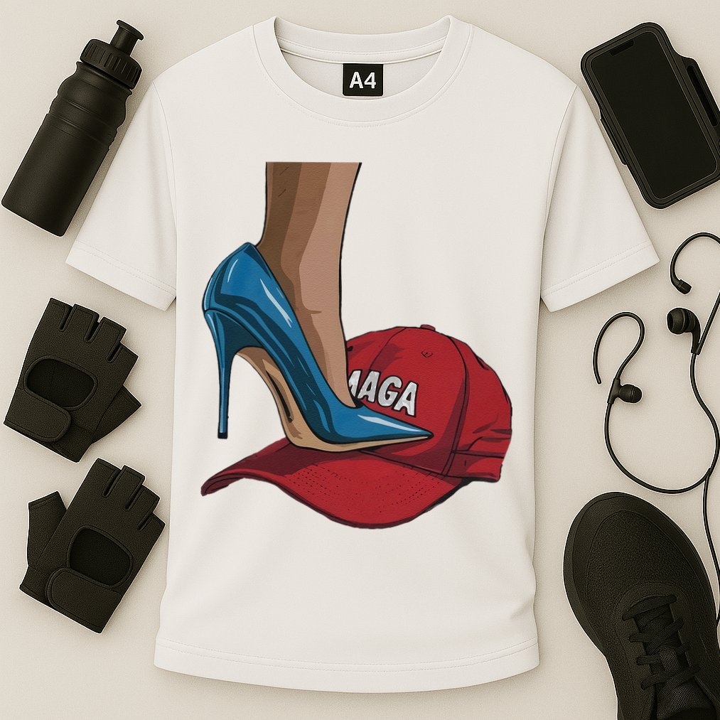 Kamala Harris Heels Stepping On Maga Hat Harris Walz 2024 Cooling Performance Crew T-Shirt