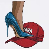Kamala Harris Heels Stepping On Maga Hat Harris Walz 2024 Cooling Performance Crew T-Shirt