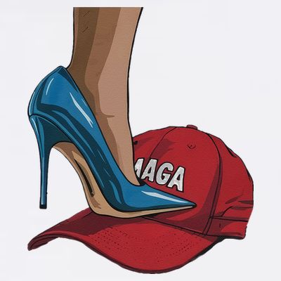 Kamala Harris Heels Stepping On Maga Hat Harris Walz 2024 T-Shirt