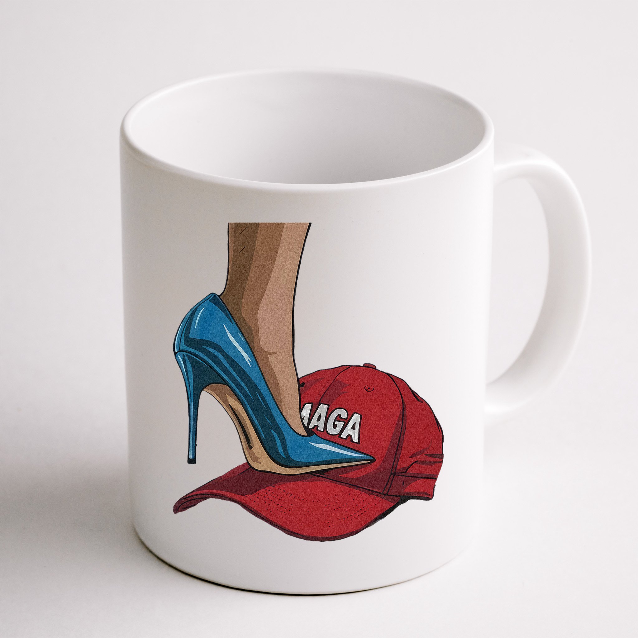 Kamala Harris Heels Stepping On Maga Hat Harris Walz 2024 Mug