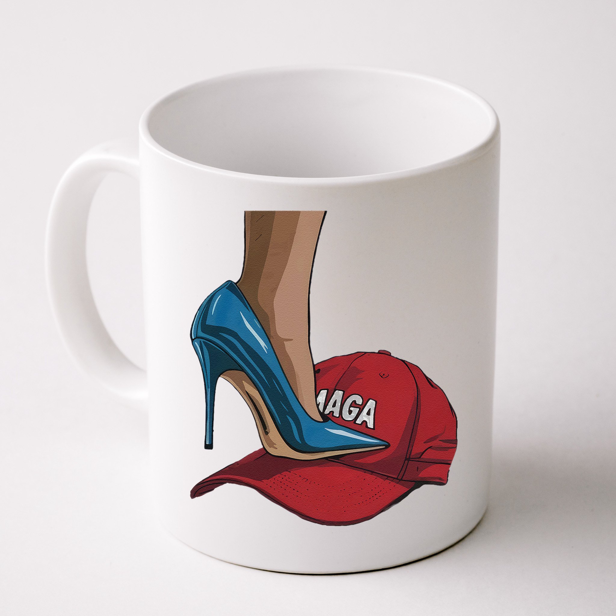 Kamala Harris Heels Stepping On Maga Hat Harris Walz 2024 Mug