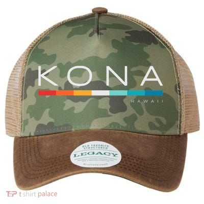 Kona Hawaii HI Retro Design Legacy Tie Dye Trucker Hat